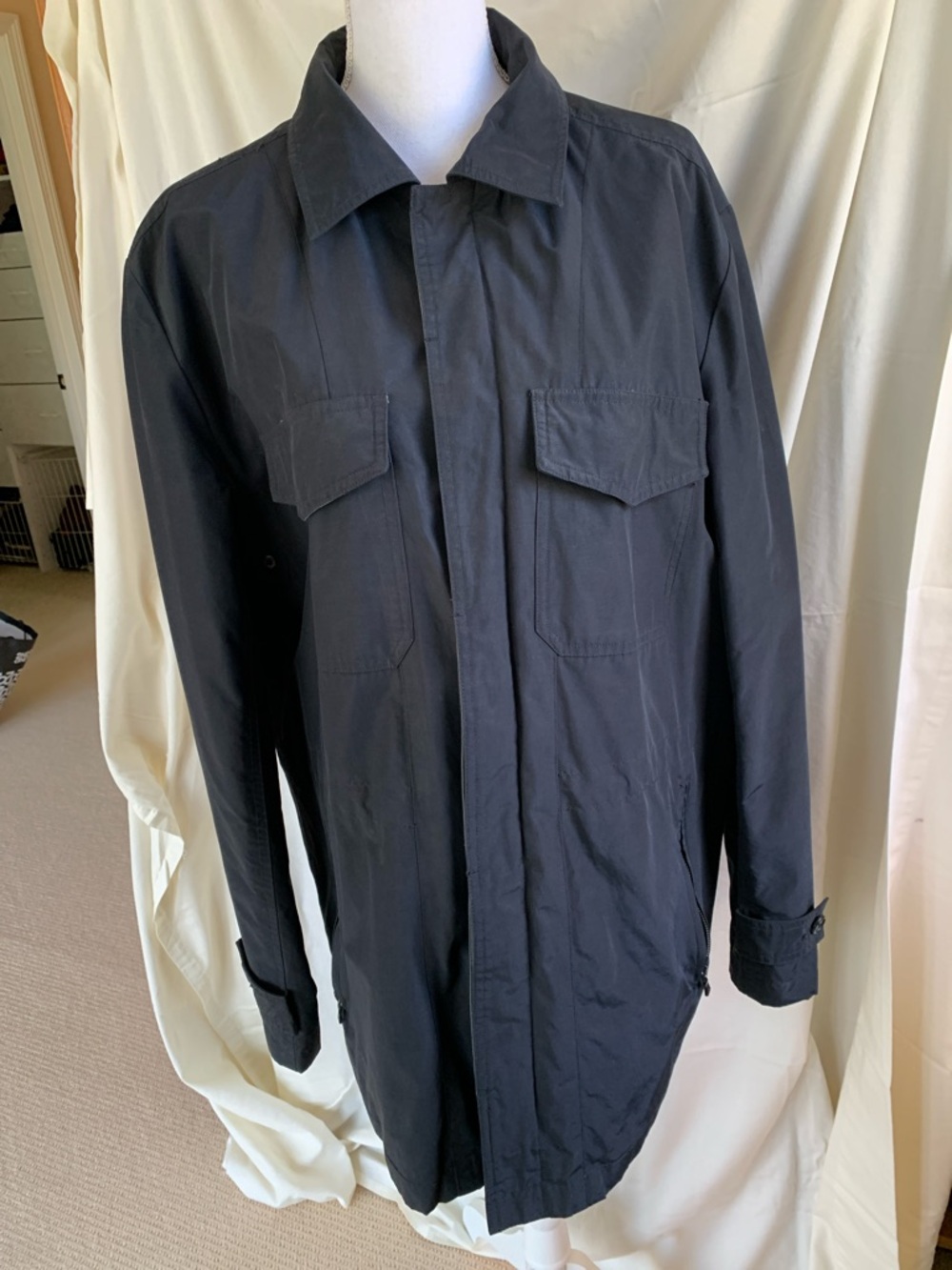 Calvin Klein Black Military-Style Field Jacket